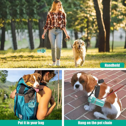 UFORU Portable Pet Poop Scooper with 6 Count Dog Waste Bag Holder & Dispenser for Outdoor Use Compact Design Essential Pet Supplies#Summervibes
