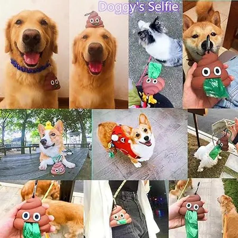 【#Summervibes #Petlovers】Auroth No Pull Dog Harness and Leash Combo with Cute Poop Bag Holder, Reflective Adjustable Soft Padded Safety Harness, Dog Poop Bag Dispenser with 1 Roll 15 Bags, Dog Walking & Training Kit for Small Medium Large Dogs