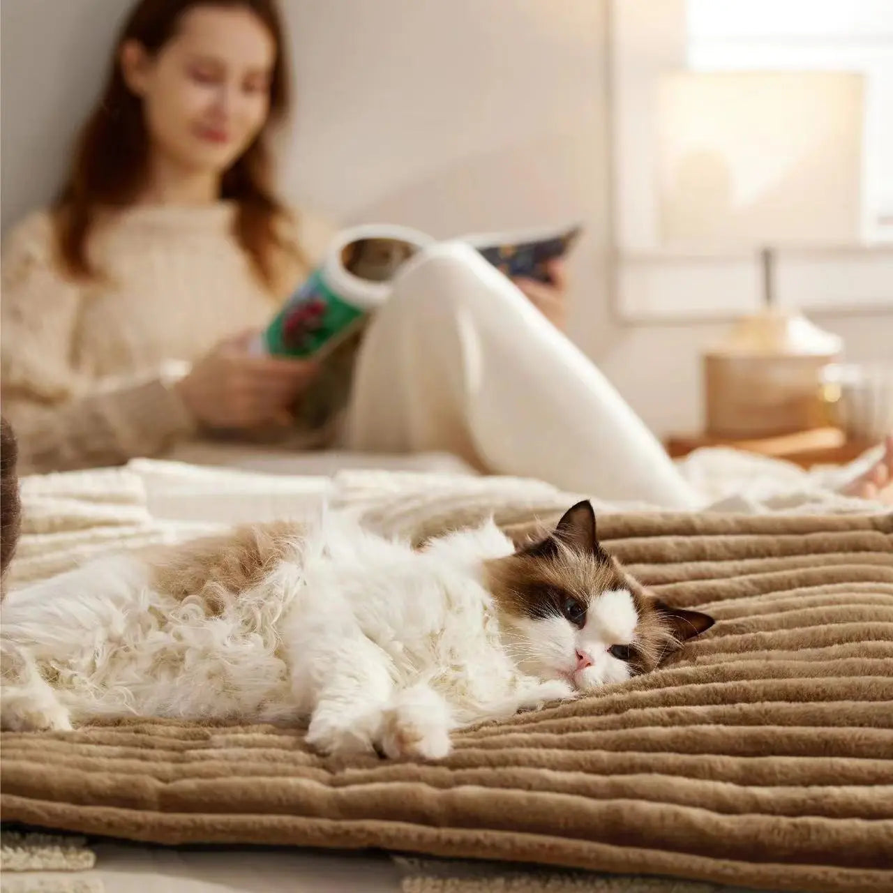 Soft Furry Rabbit Fur Pet Bed Universal Warm Mat for Cats Dogs Trending Pet Essentials for Cozy Naps Best Gift Idea for Any Pet Lover This Season