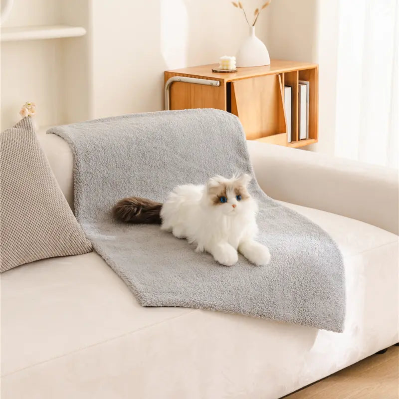 Soft Furry Rabbit Fur Pet Bed Universal Warm Mat for Cats Dogs Trending Pet Essentials for Cozy Naps Best Gift Idea for Any Pet Lover This Season