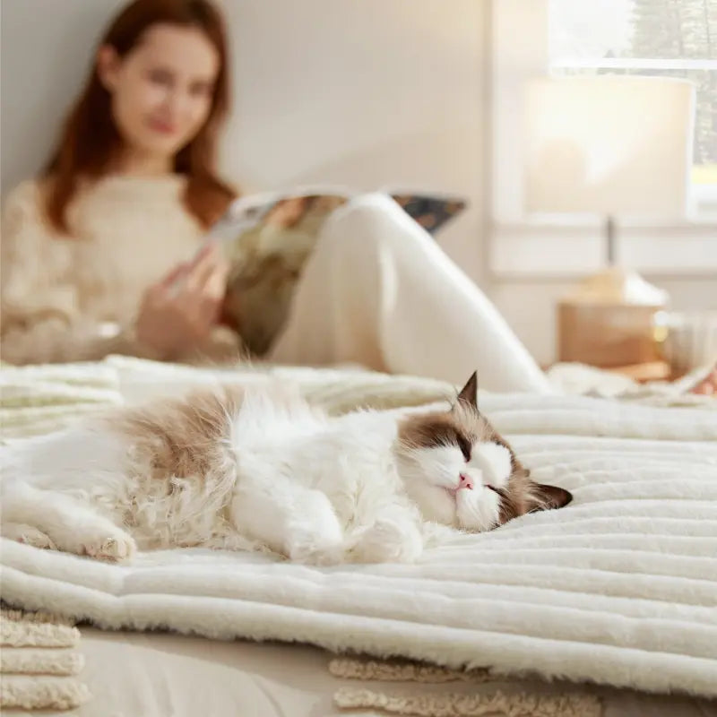 Soft Furry Rabbit Fur Pet Bed Universal Warm Mat for Cats Dogs Trending Pet Essentials for Cozy Naps Best Gift Idea for Any Pet Lover This Season