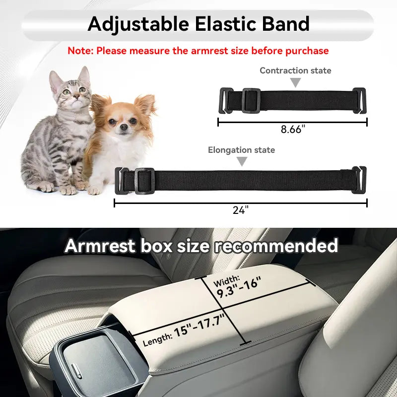 [5-Year Warranty] PETSFIT Center Console Dog Car Seat with Safe Protection Hooks, Pet Car Seat with Upgraded Safety Tethers, Washable Cushion, Console Dog Car Seats for Small Dogs up to 8 Lbs (Grey)